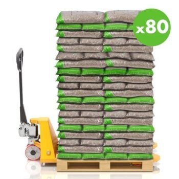 80 Sacs Granulés de bois Wood Pellets Sac 15 KG – X80 – 1200 KG - ENERVER